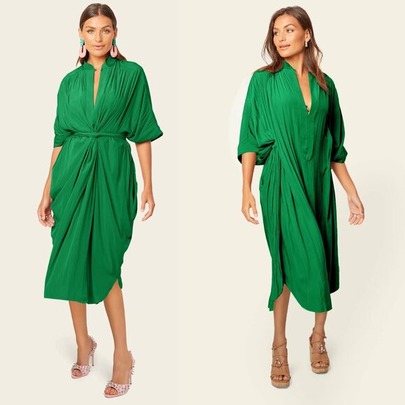 Ever by X The Original Multiwear Dress in Emeraldine Green OS - Picture 1 of 5